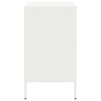 vidaXL Sängbord 2 st vit 36x39x68 cm stål