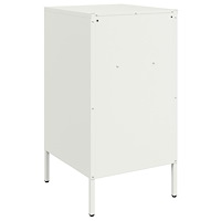 vidaXL Sängbord 2 st vit 36x39x68 cm stål