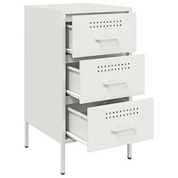vidaXL Sängbord 2 st vit 36x39x68 cm stål