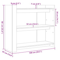 vidaXL Konsolbord rökfärgad ek 100x35x90 cm konstruerat trä