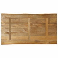 vidaXL Bordsskiva 100x60x2,5 cm levande kant massivt grovt mangoträ