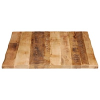vidaXL Bordsskiva 90x80x3,8 cm levande kant massivt grovt mangoträ