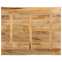 vidaXL Bordsskiva 90x80x3,8 cm levande kant massivt grovt mangoträ