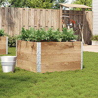 vidaXL Odlingslåda 100x100 cm massivt furuträ