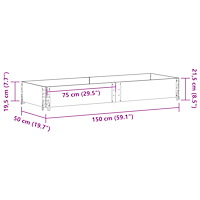 vidaXL Odlingslåda 150x50 cm massivt furuträ