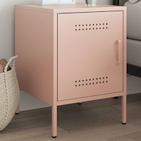 vidaXL Sängskåp rosa 36x39x50,5 cm stål