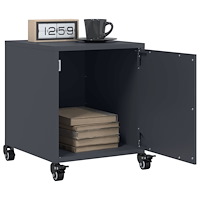 vidaXL Sängbord 2 st antracit 36x39x43,5 cm stål