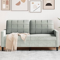 vidaXL 2-sitssoffa ljusgrå 140 cm sammet