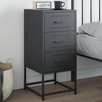 vidaXL Sängbord antracit 36x39x78 cm stål