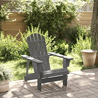 vidaXL Adirondackstol grå 69x85x90,5 cm massivt granträ