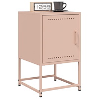 vidaXL Sängbord 2 st rosa 36x39x60,5 cm stål