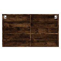 vidaXL Vitrinskåp rökfärgad ek 100x15x58 cm konstruerat trä