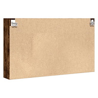 vidaXL Vitrinskåp rökfärgad ek 100x15x58 cm konstruerat trä