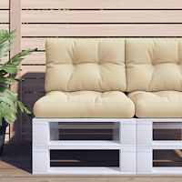 vidaXL Palldyna beige 50x40x12 cm tyg