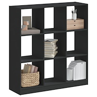 vidaXL Bokhylla svart 102x32x108 cm konstruerat trä