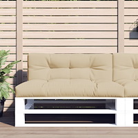 vidaXL Palldynor 2 st beige tyg