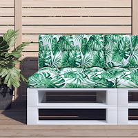 vidaXL Palldyna bladmönster 80x40x12 cm tyg