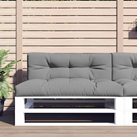 vidaXL Palldyna grå 120x40x12 cm tyg
