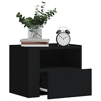 vidaXL Väggmonterade sängbord 2 st svart 45x30x35 cm