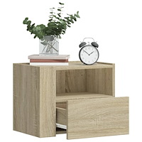 vidaXL Väggmonterade sängbord 2 st sonoma-ek 45x30x35 cm