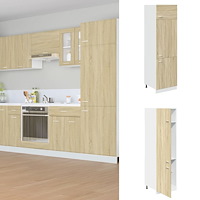 vidaXL Skåp för kylskåp “Lyon” sonoma-ek 60x57x207 cm konstruerat trä