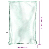 vidaXL Lastnät med elastiskt rep grön 3x2 m PP