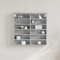 vidaXL Vitrinskåp betonggrå 60x8,5x58 cm konstruerat trä
