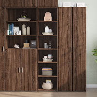 vidaXL Högskåp brun ek 45x41x185 cm konstruerat trä