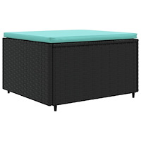 vidaXL Loungegrupp med dynor 5 delar konstrotting svart