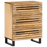 vidaXL Skänk 60x34x75 cm massivt grovt mangoträ