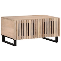 vidaXL Soffbord vit 80x51x40 cm massivt mangoträ