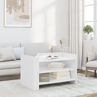 vidaXL Soffbord vit 80x50x50 cm konstruerat trä