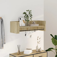 vidaXL Vägghylla sonoma-ek 100x35x30,5 cm konstruerat trä