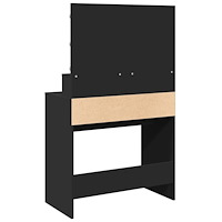 vidaXL Sminkbord med LED svart 80x41x134,5 cm