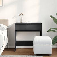 vidaXL Sminkbord med spegel svart 73x46,5x120 cm