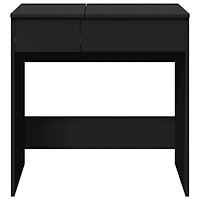 vidaXL Sminkbord med spegel svart 73x46,5x120 cm