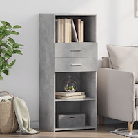 vidaXL Högskåp betonggrå 50x42,5x124 cm konstruerat trä