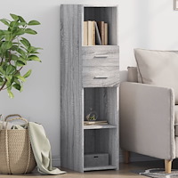 vidaXL Högskåp grå sonoma-ek 30x42,5x124 cm konstruerat trä