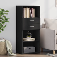 vidaXL Högskåp svart 50x42,5x124 cm konstruerat trä