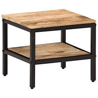 vidaXL Soffbord 35x35x30 cm massivt grovt mangoträ