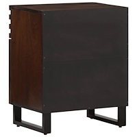 vidaXL Sängbord brun 50x34x60 cm massivt mangoträ