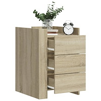 vidaXL Sängbord sonoma-ek 45x50x65 cm konstruerat trä