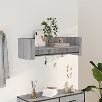 vidaXL Vägghylla grå sonoma 100x35x30,5 cm konstruerat trä