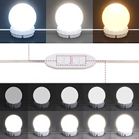 vidaXL Sminkbord med LED sonoma-ek 80x41x134,5 cm
