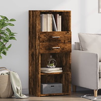 vidaXL Högskåp rökfärgad ek 50x42,5x124 cm konstruerat trä