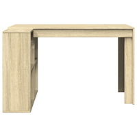 vidaXL Skrivbord sonoma-ek 123,5x73,5x75 cm konstruerat trä