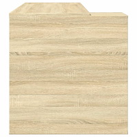 vidaXL Skrivbord sonoma-ek 123,5x73,5x75 cm konstruerat trä