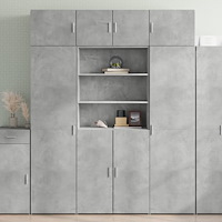 vidaXL Högskåp betonggrå 80x42,5x185 cm konstruerat trä
