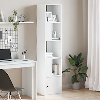 vidaXL Bokhylla vit 40x36x189 cm konstruerat trä