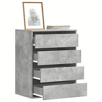 vidaXL Byrå betonggrå 60x41x76 cm konstruerat trä